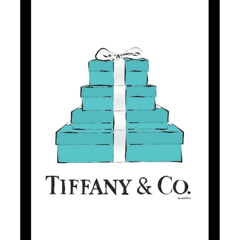 Tiffany & Co framed art by Fairchild Paris 14x18